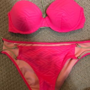 Hot pink VS swimsuit